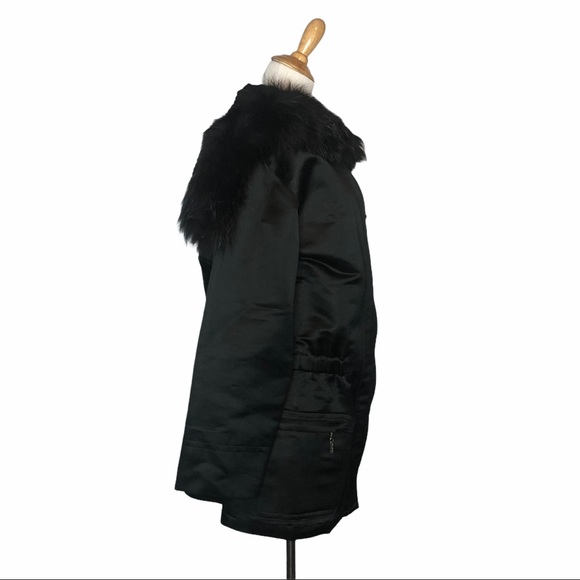 Last Chance Trilogy Black Fur Lined/Trim Hooded Parka Jacket - Picture 9 of 16